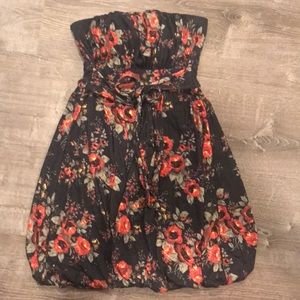 American Rag Black and Red Floral Dress